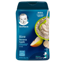 Gerber 嘉宝婴幼儿辅食 香蕉苹果大米米粉米糊 二段 227g 品牌直采