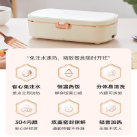 邦可臣免注水可加热饭盒插电上班族带饭便携不锈钢分格电热餐盒女士轻食_免注水插电饭盒餐具