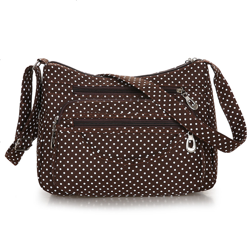 中年布包斜挎女妈妈简约帆布单肩包百搭牛津纺多层中老年女挎包包