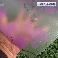 吉朵芸(2米装)紫色梅花玻璃贴膜卫生间浴室窗户压阳台玻璃贴纸办公室透光不透明防晒窗贴