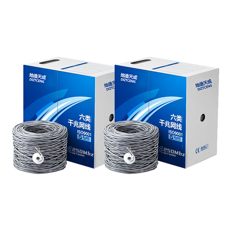 地造天成 LFH305MB 六类非屏蔽 网线 305.00 米/箱 (计价单位:箱) 灰色高清大图