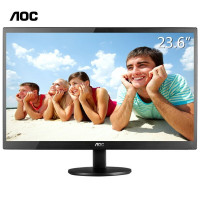 AOC 23.6英寸低蓝光不闪液晶屏电脑显示器 家用办公液晶显示器 M2470SWD2 支持壁挂（黑色）