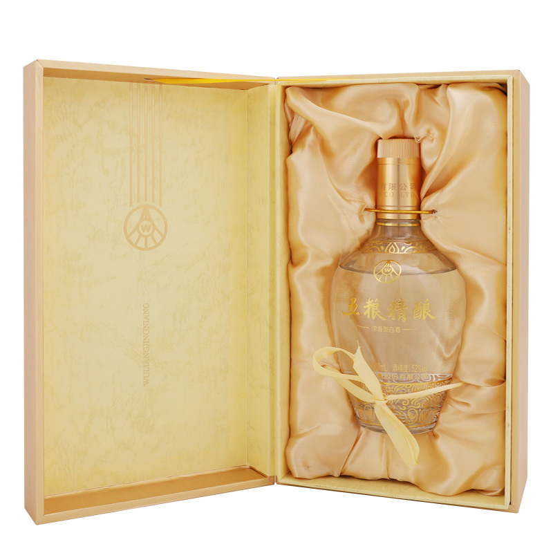 五粮液股份公司出品 五粮精酿金装1瓶+五粮金樽精品1瓶 52度500ml 浓香型白酒