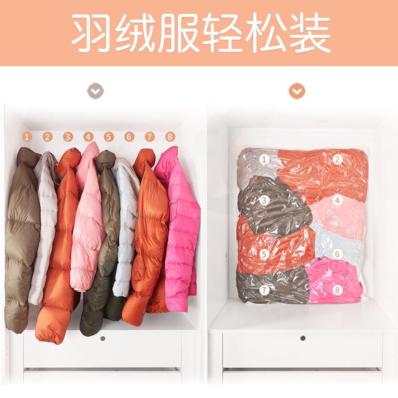 抽气真空压缩袋收纳袋衣服衣物真空气耐用吸气小号打包带电泵加厚收纳袋 三维工匠高清大图