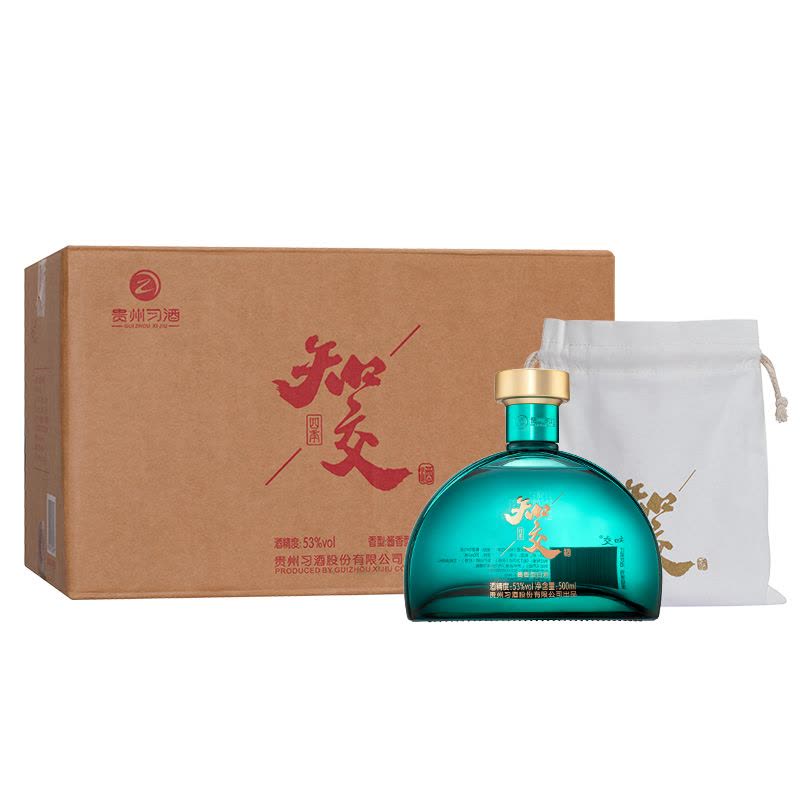 习酒知交酒(知交四季) 53度酱香型白酒500ml 光瓶酒口粮53度500mL