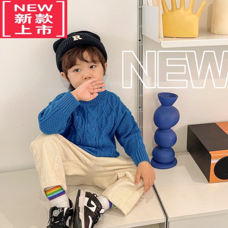 可莉允男童加厚麻花毛衣冬装秋冬款针织衫婴儿童装宝宝小童保暖潮图片