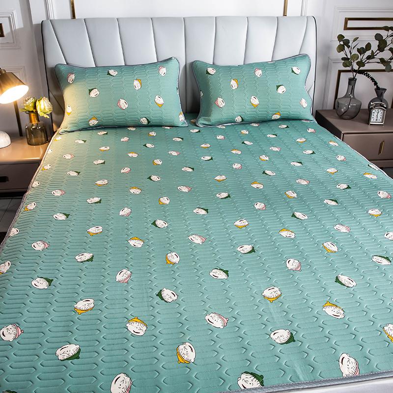 家柏饰(CORATED)乳胶凉席三件套天丝空调软席子可折叠水洗1.5冰丝1.8m床夏季2 曼妙知音 0.9m床