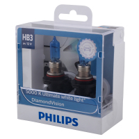 飞利浦(PHILIPS)蓝钻之光汽车灯泡大灯卤素灯远光灯近光灯2支装 HB3 5000K