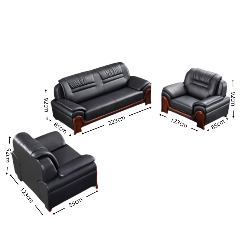 芙首泰商务沙发组合223*85*92cm(3+1+1)套高清大图