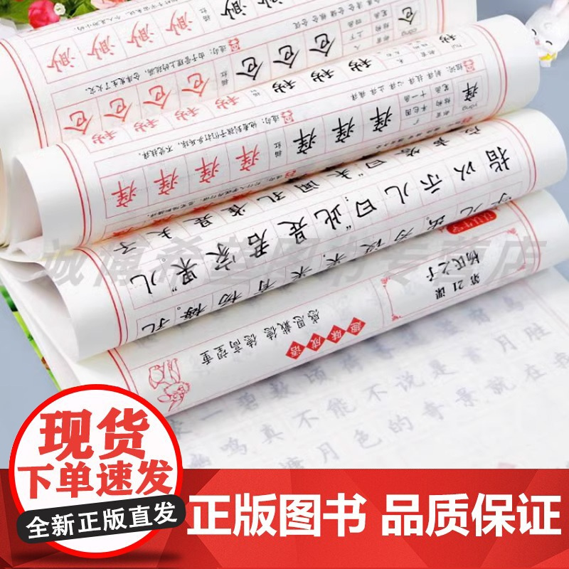 小学语文同步字帖写字课课练蒙纸字帖 三年级下册人教版RJ语文课本同步练字帖中小学生规范字体每日一课一练字帖