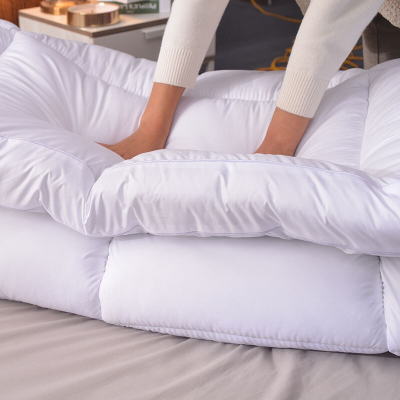 洛菲源 全棉133*100包布床褥垫 加厚床上保护垫 150*200cm 条高清大图