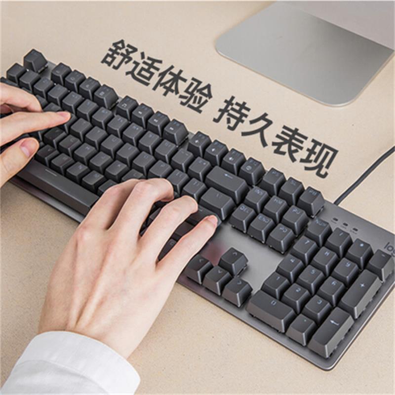 罗技 K845 机械键盘 有线键盘 游戏办公键盘 全尺寸 单光 黑色 TTC轴 红轴