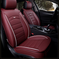 布雷什(BOLISH)五座四季通用汽车坐垫夏季凉垫全包围皮革汽车座垫座套车椅垫车内饰品全皮革标准款拉菲红