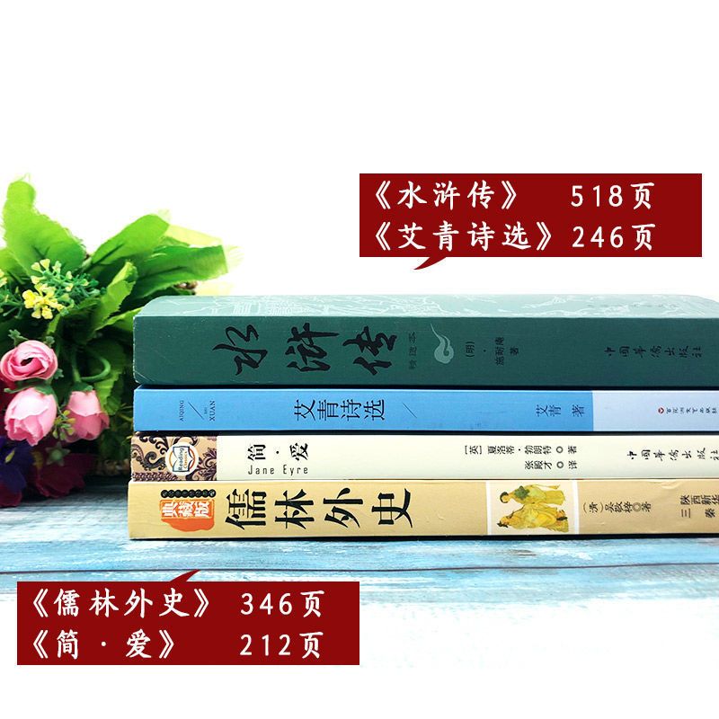 九年级上册必读书艾青诗选水浒传儒林外史简爱原著正版书初中学生 艾青诗选