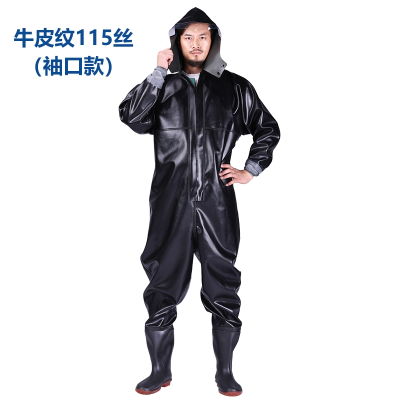 下水裤连体雨裤带雨鞋半身防水衣服闪电客男水库捕抓鱼全身皮叉水鞋