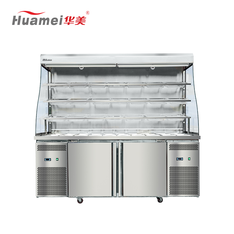 华美(Huamei)HTM-ZC2.3麻辣烫展示柜双温2.3米点菜柜冷藏保鲜柜商用烧烤冷柜蔬菜保鲜柜