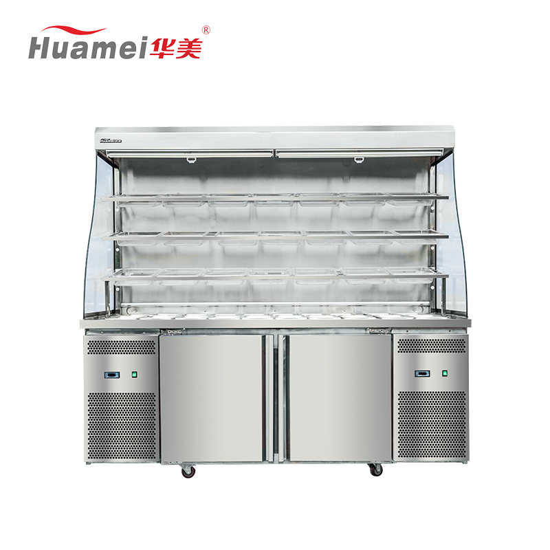 华美(Huamei)HTM-ZC2.3麻辣烫展示柜双温2.3米点菜柜冷藏保鲜柜商用烧烤冷柜蔬菜保鲜柜