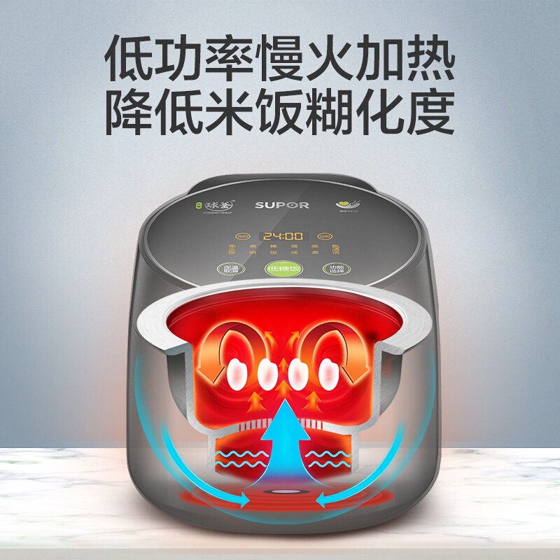 苏泊尔(SUPOR)新款IH低糖电饭煲CFXB30HC38-80家用多功能养生3L黄金容量智能电饭锅低糖煮饭锅