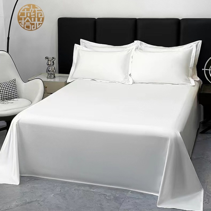 东纺拾光 DF2015 230*310cm双氧特漂白贡缎棉纱床单(计价单位:件)白色高清大图