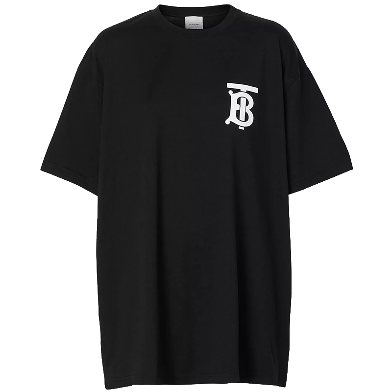 burberry博柏利巴宝莉女士专属大tb标识图案棉质宽松短袖t恤衫8017472