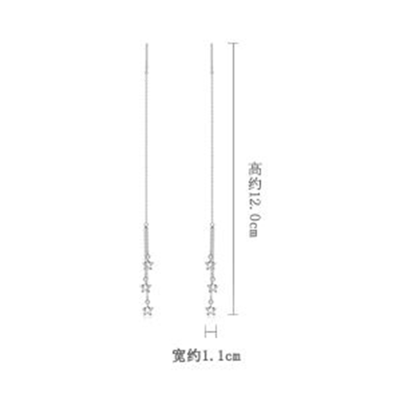 周大福Y时代璀璨星星PT950铂金耳钉耳线PT161253