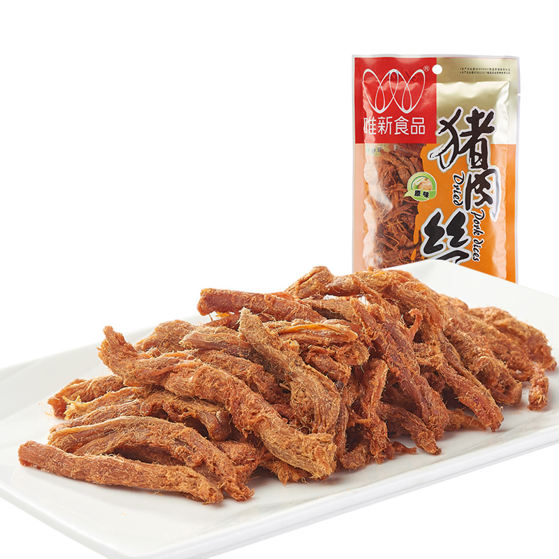 唯新食品 休闲零食小吃 原味猪肉丝50g/袋装