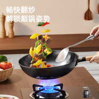 炊大皇炒锅30cm无涂层老式铁锅家用爆炒不易生锈不粘精铁锅无盖CG30SW