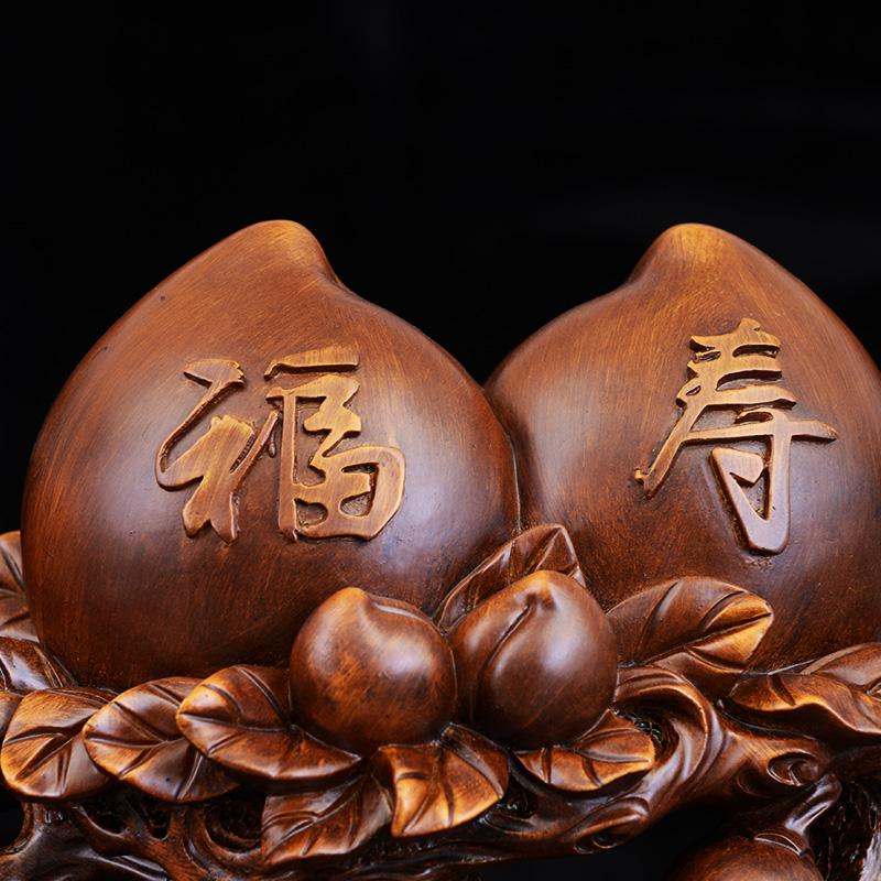 美帮汇多福添寿寿桃摆件祝寿创意实用送老人长辈生日客厅装饰品高清大图