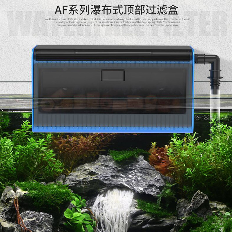 滴流盒水幕过滤盒鱼缸上置滤吸粪便低水位循环乌龟缸过滤器高清大图