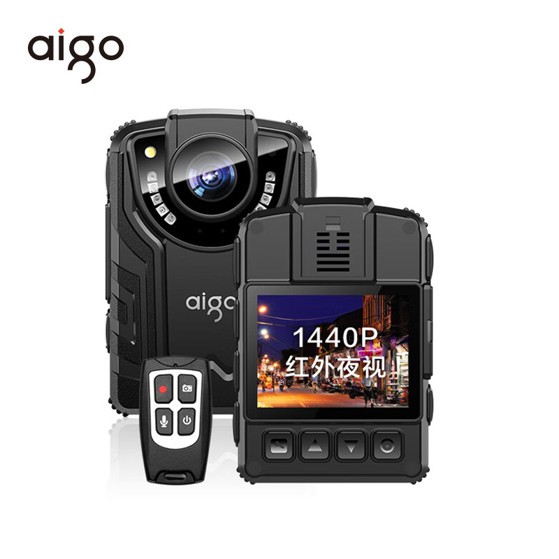 爱国者(aigo)DSJ-Y6记录仪 1440p高清夜视15小时续航无线遥控定位随身 32G