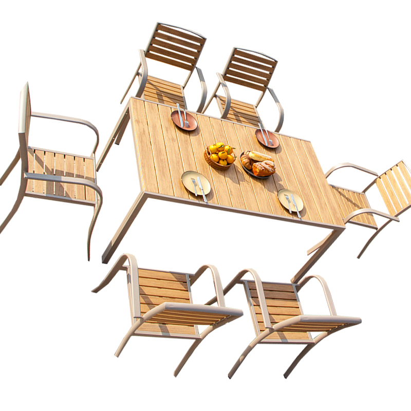 汐户外桌一桌六椅套高清大图