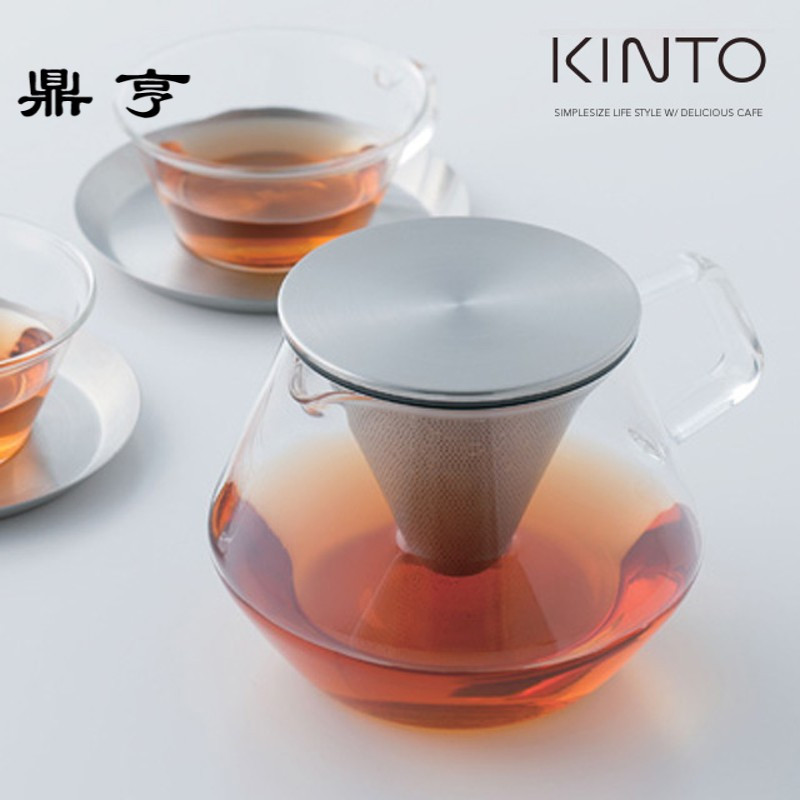 鼎亨现货日本进口耐热玻璃不锈钢过滤茶壶茶具花茶红茶家用泡茶