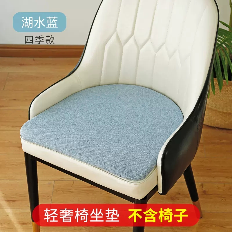 美帮汇家用北欧新款轻奢椅坐垫餐桌椅垫售楼处休闲沙发椅子垫薄款座垫 湖水蓝 45*45*2cm(经济款)