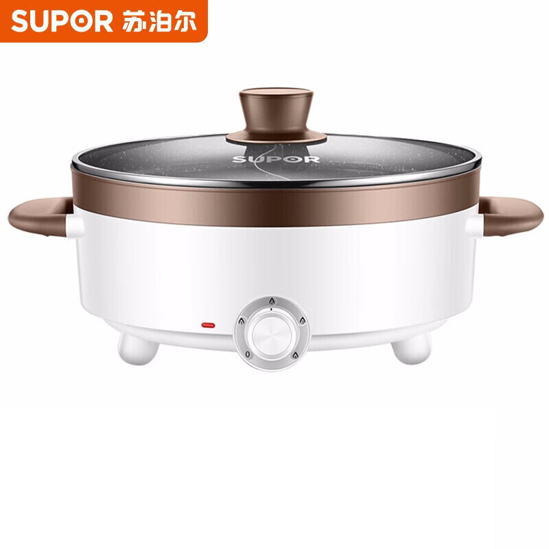 苏泊尔(SUPOR)多功能鸳鸯5L大容量4档1500W大火力电火锅H30YK17Y