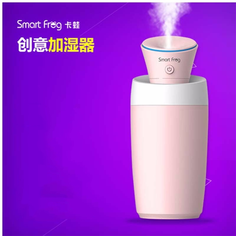 卡蛙smart frog迷你加湿器车载办公USB便携美容微孔新款水百合 白色