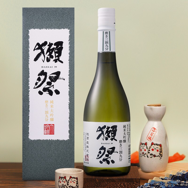 獭祭(DASSAI) 日本原装进口 纯米大吟酿 清酒 39 三割九分 720ml 带盒