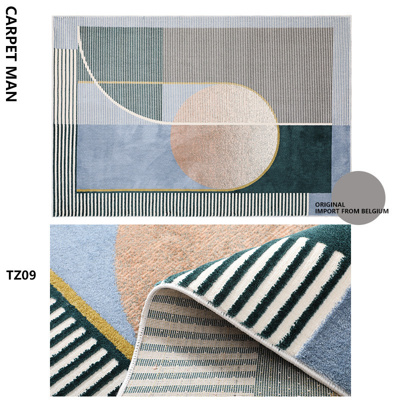 家柏饰(CORATED)现代简约北欧卧室客厅茶几地毯几何轻奢风床边毯拍照地垫 TZ-09（免费搭配地毯效果图）全国本店独家销售 2320MM&times;3400MM