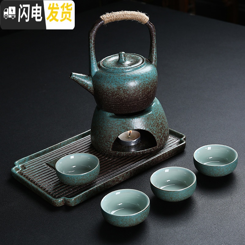 三维工匠黑陶小干泡盘茶具茶杯套装整套功夫粗陶温茶壶礼盒装定制ogo 套装一(礼盒包装)高清大图