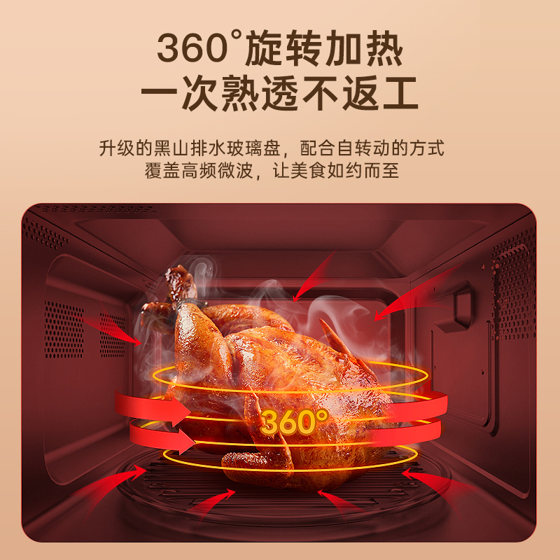 大宇(DAEWOO)微波炉家用小型 迷你加热转盘式20L升杀菌网红复古款 复古红DY-WB02