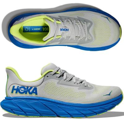 Hoka One One男运动鞋缓震休闲鞋Arahi 7支撑户外鞋日常通勤马拉松 Stardust/Electric_Cobalt 42.5