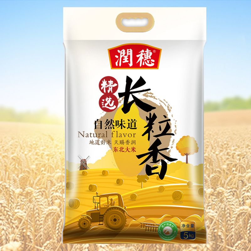 润穂 精选长粒香5kg/袋 粳米 优质产地 东北大米 糯弹香软