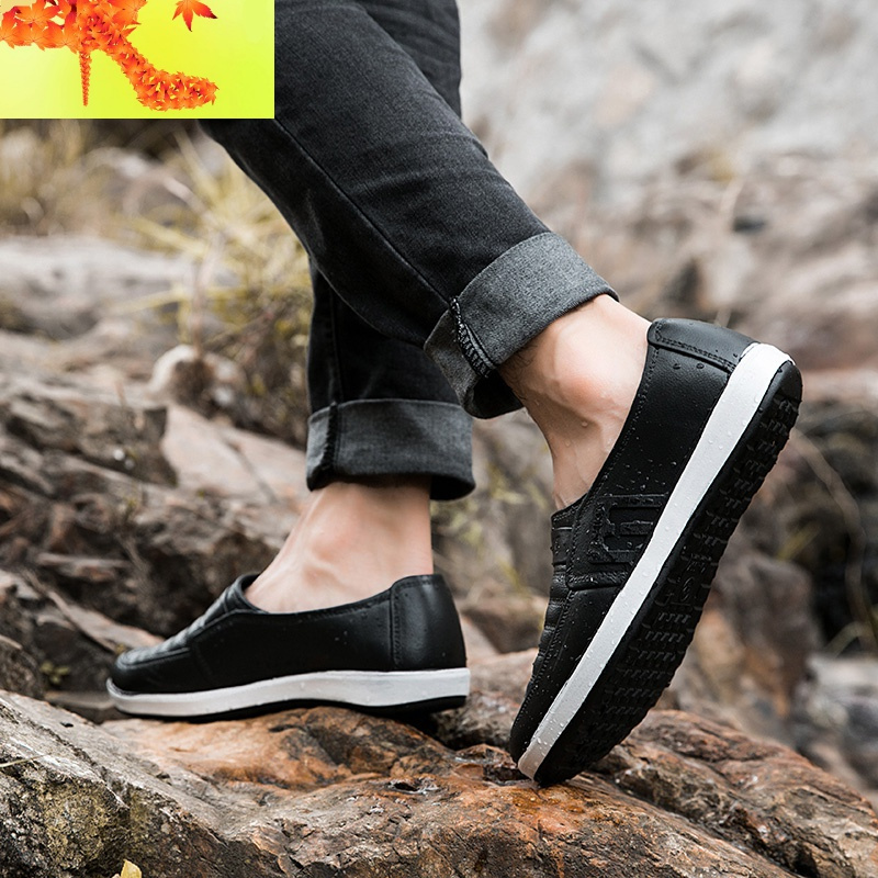 春秋雨鞋男士低帮水鞋防滑防水胶鞋浅口雨靴软底厚底厨房工作套鞋简畅