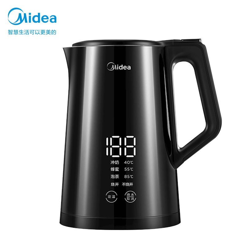 美的(Midea)电水壶智能触控304不锈钢电热水壶1.5L烧水壶高温消毒暖水壶烧水壶MK-SH15Power508b