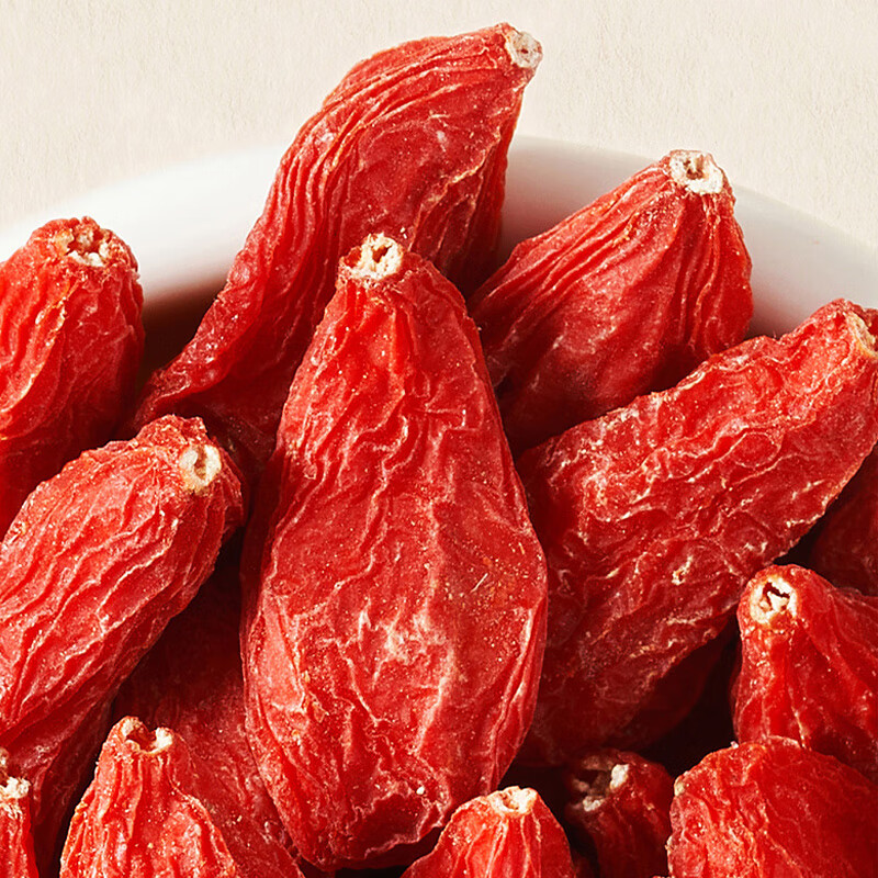 绿帝贡果枸杞果肉香醇新鲜籽少粒大甘甜自然褶皱质地饱满袋装200g高清大图