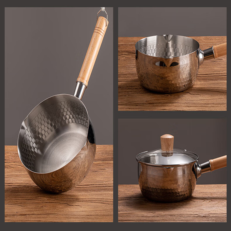 三禾(SANHO) 日式雪平锅汤锅不锈钢锅热牛奶锅泡面锅带盖子16cm TXPG01高清大图