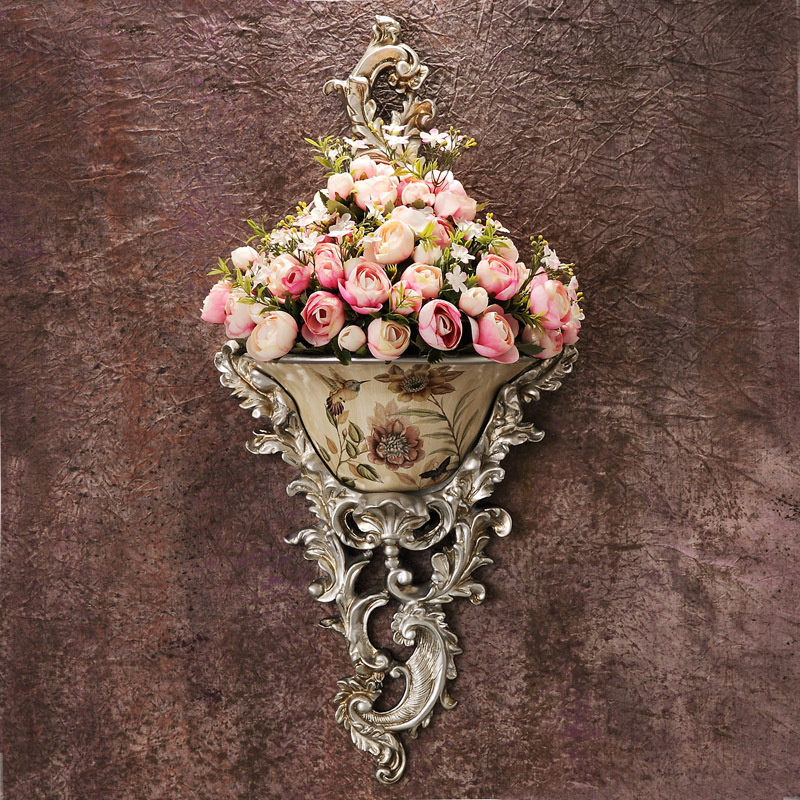 墙上壁饰花盆欧式挂饰酒吧复古挂件墙壁墙面装饰鹿壁饰