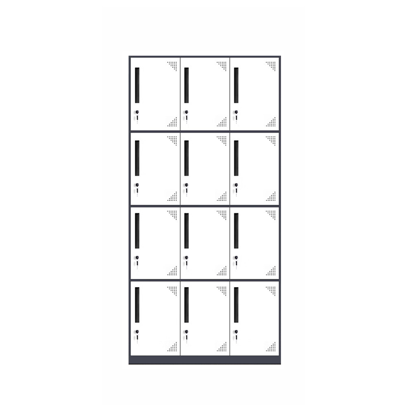 豫仲迈 钢制灰白套色宿舍储物柜十二门更衣柜/台