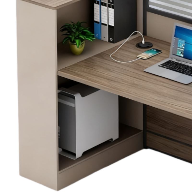 演发办公桌4.5米6人位张高清大图