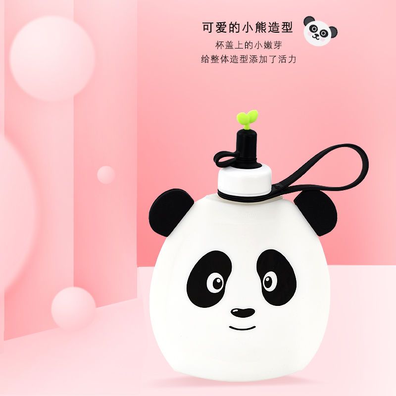 韩版思莉满jumony儿童硅胶水壶 宝宝防呛功能水杯可折叠收纳水壶 儿童红300ML