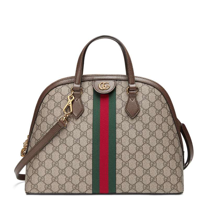 GUCCI 古驰 女士米色配乌木色帆布单肩包斜挎包 524533-K05NB-8745